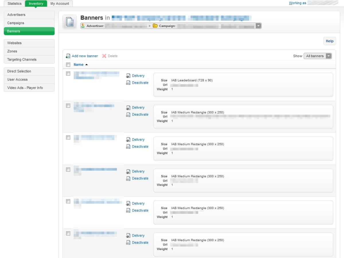 Скриншот развертывания рекламной платформы