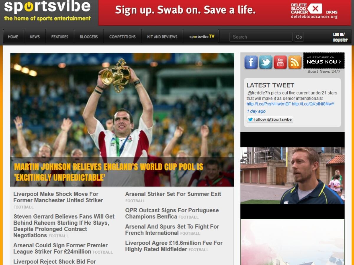 Screenshot of Sportsvibe